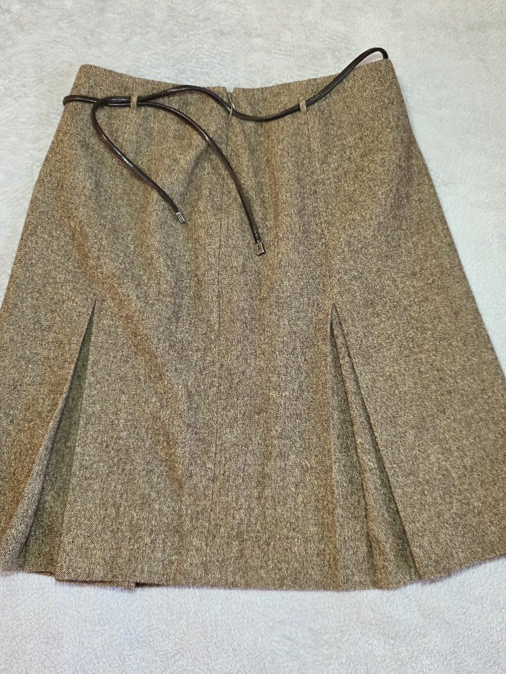 INC Wool Tweed Pleated A-Line Skirt Size 4
